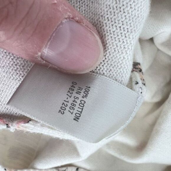 Cj Banks Womens Printed sewing seamstress Button Front Cardigan White Size 1X - Picture 9 of 12